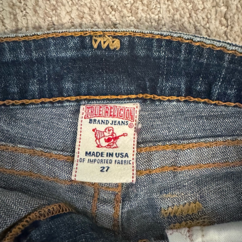 True Religion denim shorts in size 27.
